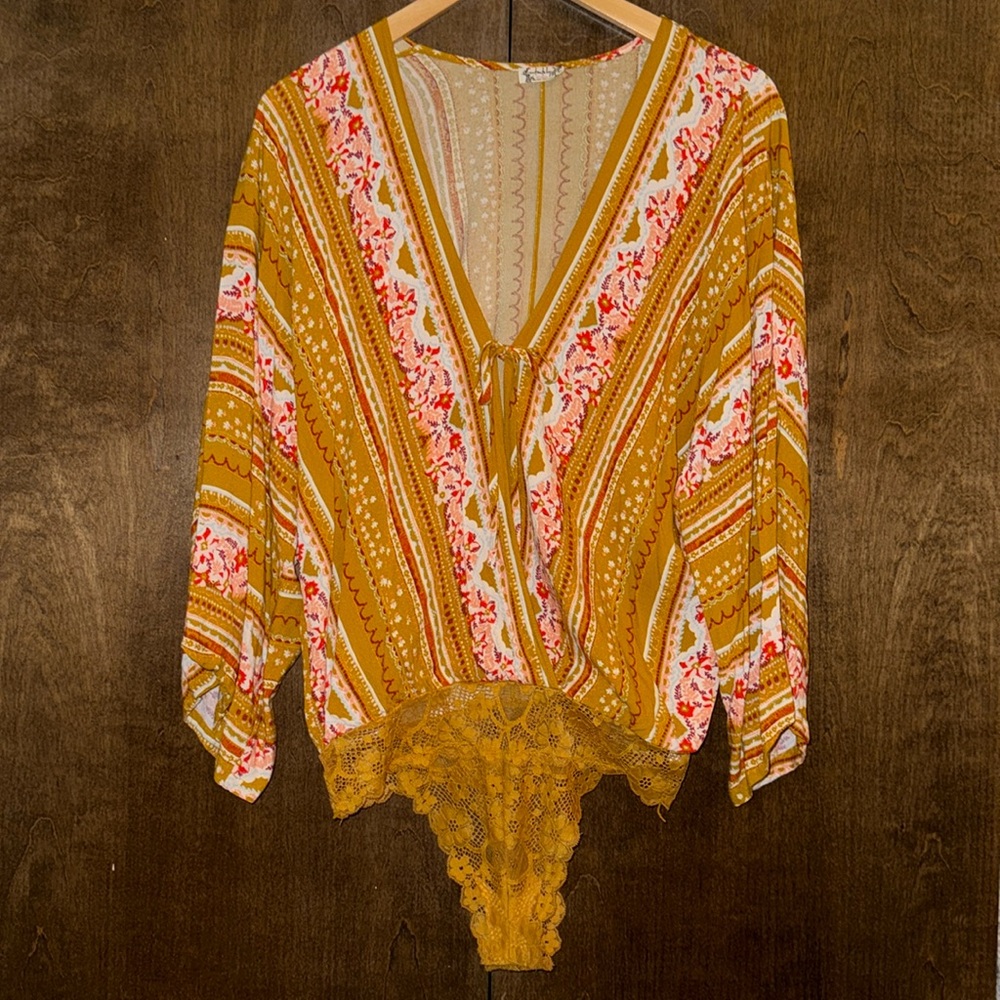 Free People, Size M, pattern bodysuit